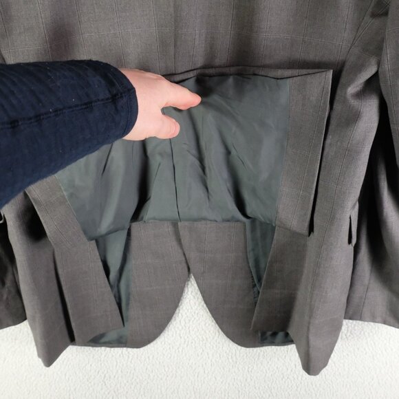 Coppley Blazer Mens 40R Gray Check Two Button Vented Reda Super 110S Wool - Picture 6 of 16